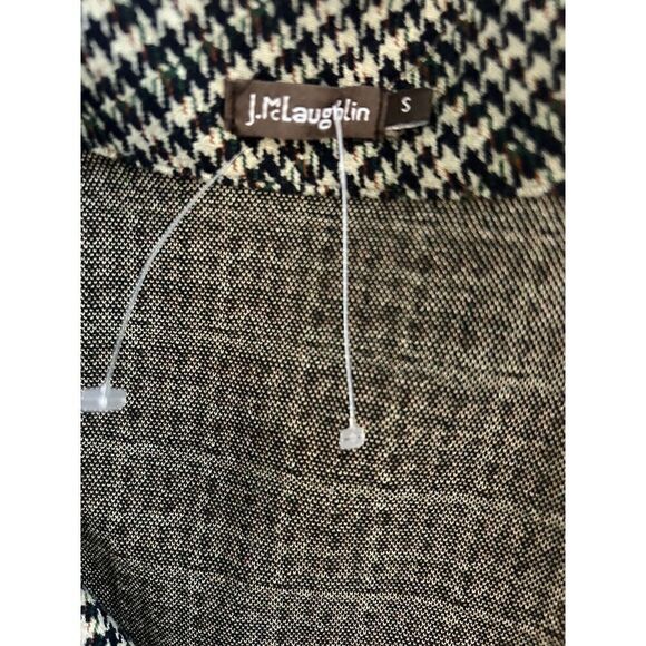 J. Mclaughlin Shirt Dress Long Sleeve Collared V-Neck Tweed Herringbone Size S - Picture 6 of 7